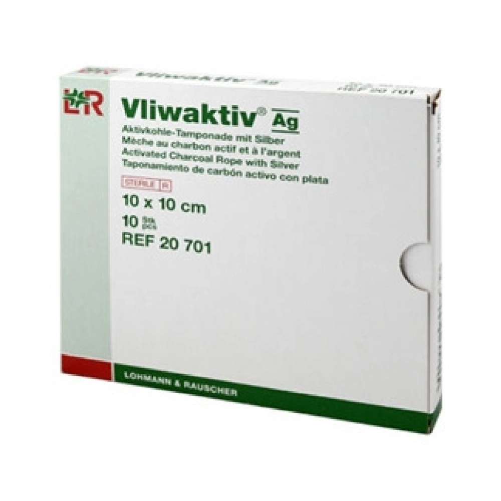 Lohmann & Rauscher Vliwaktiv Ag Charcoal Dressing 10*10CM 10's