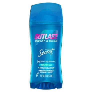 Secret Outlast Completely Clean Invisible Solid Deodorant 73g