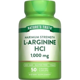 Nature's Truth L-Arginine HCL 1000mg Coated Vegan Caplets 50s