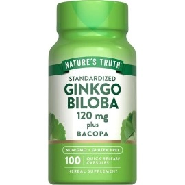 Nature's Truth Ginkgo Biloba 120mg plus Bacopa Quick Release Capsules 100s