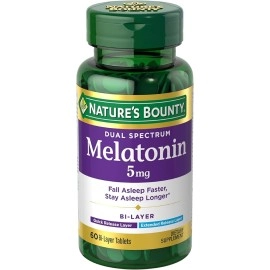 Nature's Bounty Melatonin 5mg Dual Spectrum Bi-Layer Tablets 60s