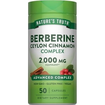 Nature's Truth Berberine with Ceylon Cinnamon Complex 2000mg 50s