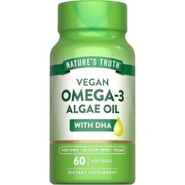 Nature's Truth Vegan Omega-3 Algae Oil Softgels 60s