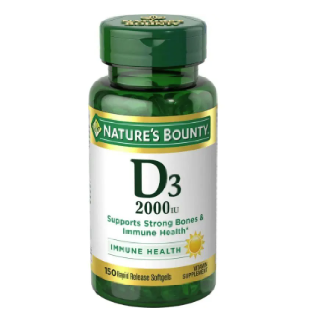 Nature's Bounty D3 50 mcg (2,000 IU) Rapid Release Softgels 150s