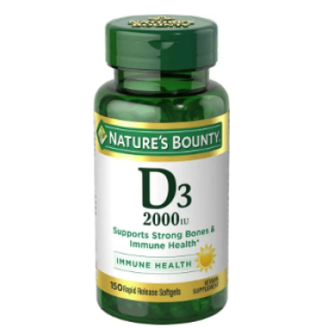 Nature's Bounty D3 50 mcg (2,000 IU) Rapid Release Softgels 150s