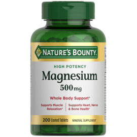 Nature's Bounty Magnesium 500 mg Coated Tablets 100s