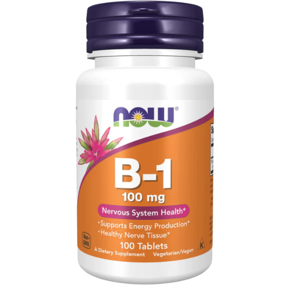 NOW Vitamin B1 Thiamine 100mg Tabs 100's