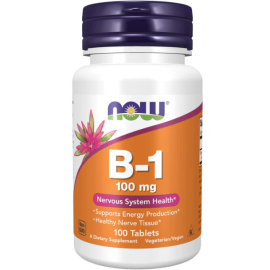 NOW Vitamin B1 Thiamine 100mg Tabs 100's