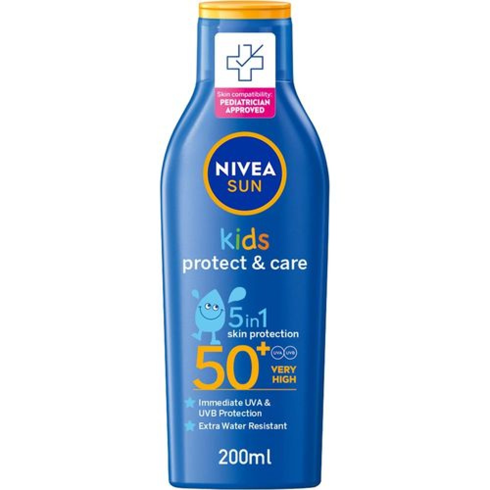 Nivea Sun Kids Protect & Care 5 in 1 Skin Protection Sun Lition SPF 50+ 200ML