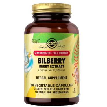 Solgar Bilberry Extract 60mg Vcaps 60's