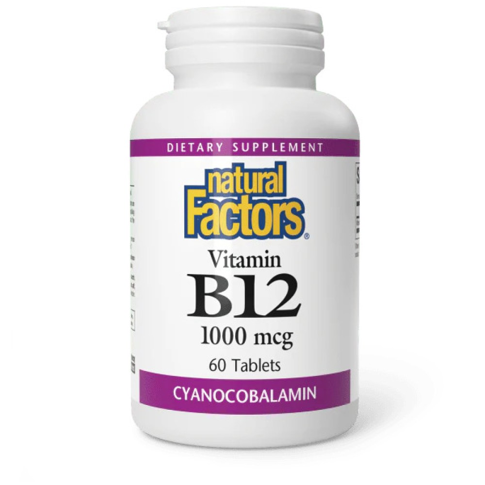 Natural Factor Vitamin B12 Cyanacobalamin 1000mcg Tablets 60's