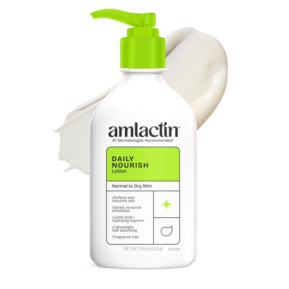 AmLactin Daily Nourish Body Lotion, 12% Lactic Acid for Dry Skin, Exfoliating, 7.9 oz(225g)