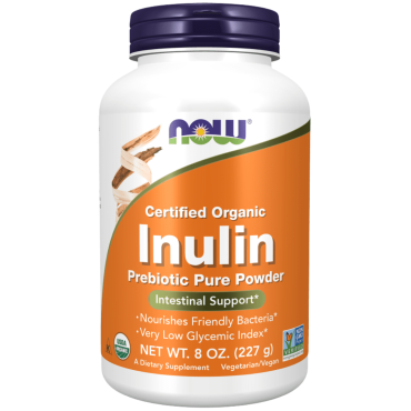 NOW Inulin Pure Powder Organic 227Gm