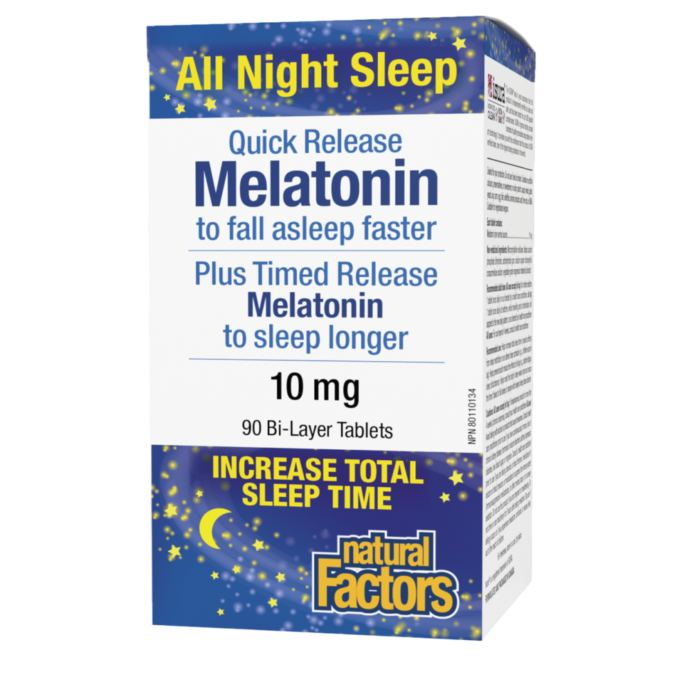 Natural Factors Melatonin 10Mg  Bilayer Tablets 90's