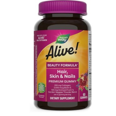 Natures Way Alive Hair, skin & Nails Gummies 60S
