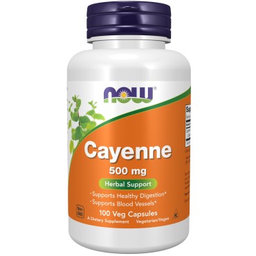 NOW Cayenne 500mg Capsules 100's