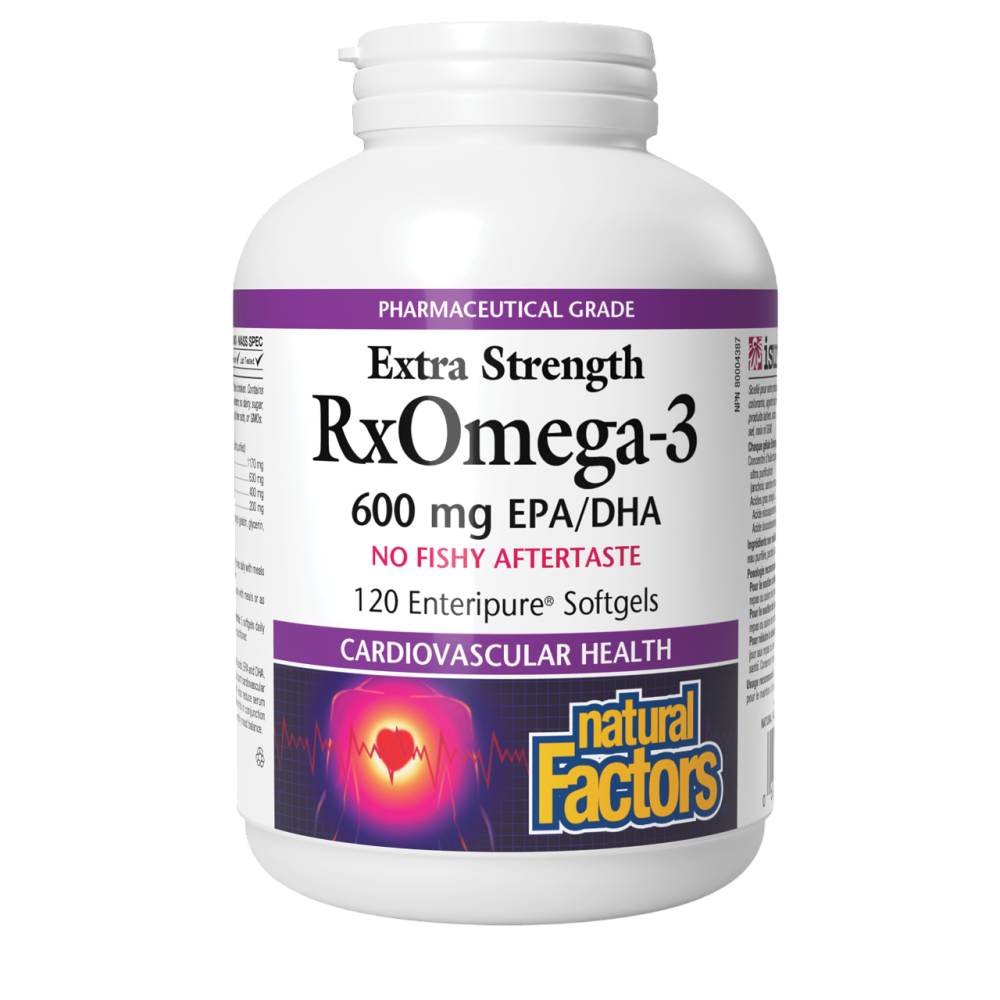 Natural Factor RxOmega-3 600 mg EPA/DHA Softgels 120's