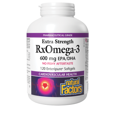 Natural Factor RxOmega-3 600 mg EPA/DHA Softgels 120's