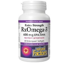 Natural Factor RxOmega-3 600 mg EPA/DHA Softgels 60's