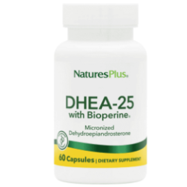 Natures Plus DHEA 25mg With BioPerine  Capsules 60's