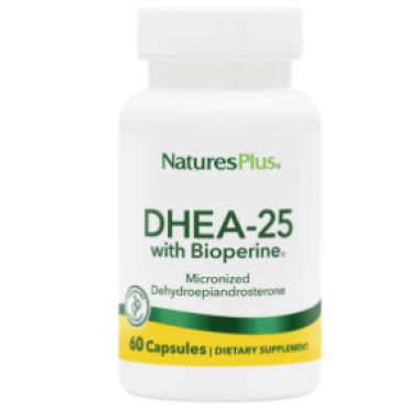 Natures Plus DHEA 25mg With BioPerine  Capsules 60's