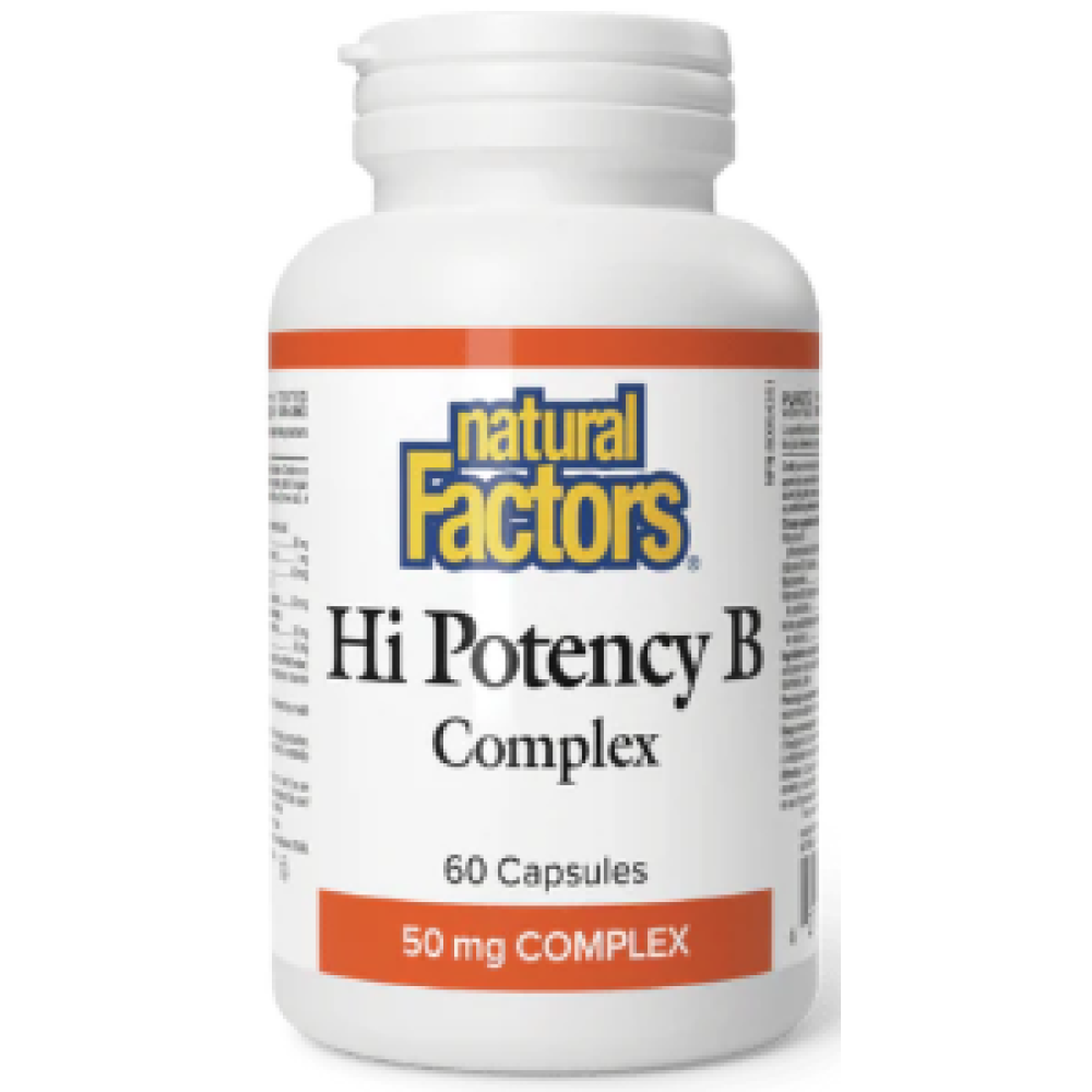 Natural Factors Hi Potency B Complex 50 mg 60 Caps