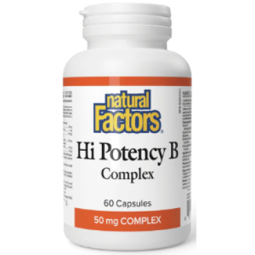 Natural Factors Hi Potency B Complex 50 mg 60 Caps