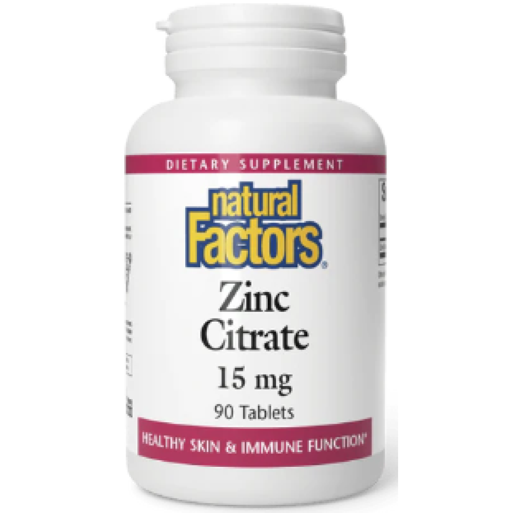 Natural Factors Zinc Citrate 15mg Tabs 90's