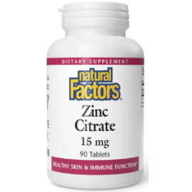 Natural Factors Zinc Citrate 15mg Tabs 90's