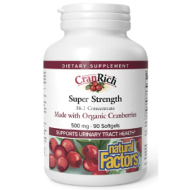Natural Factors CranRich Cranberry Concentrate 500mg, 90 capsules