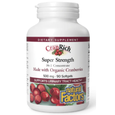Natural Factors CranRich Cranberry Concentrate 500mg, 90 capsules