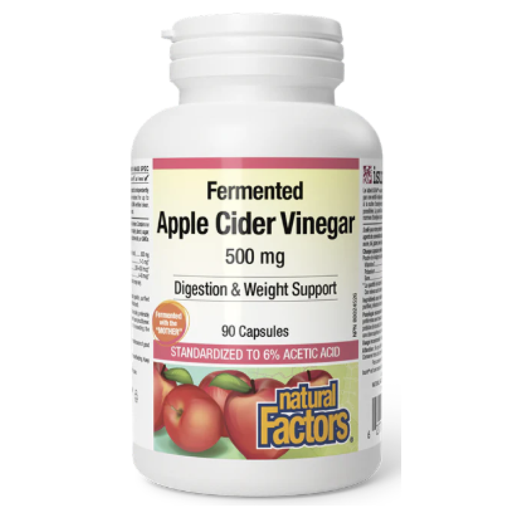 Natural Factors Apple Cider Vinegar 500mg Caps 90s
