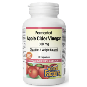 Natural Factors Apple Cider Vinegar 500mg Caps 90s