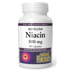 Natural Factors B3 Nicotinic Acid 500mg 90 Tabs