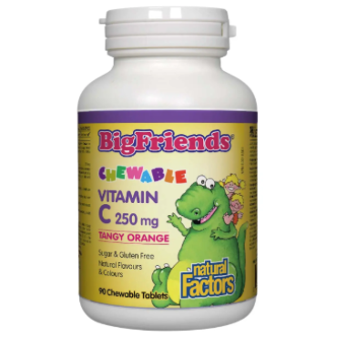 Natural Factors Big Friends Chewable Vitamin C Tangy Orange 250 mg 90 Chewable Tablets