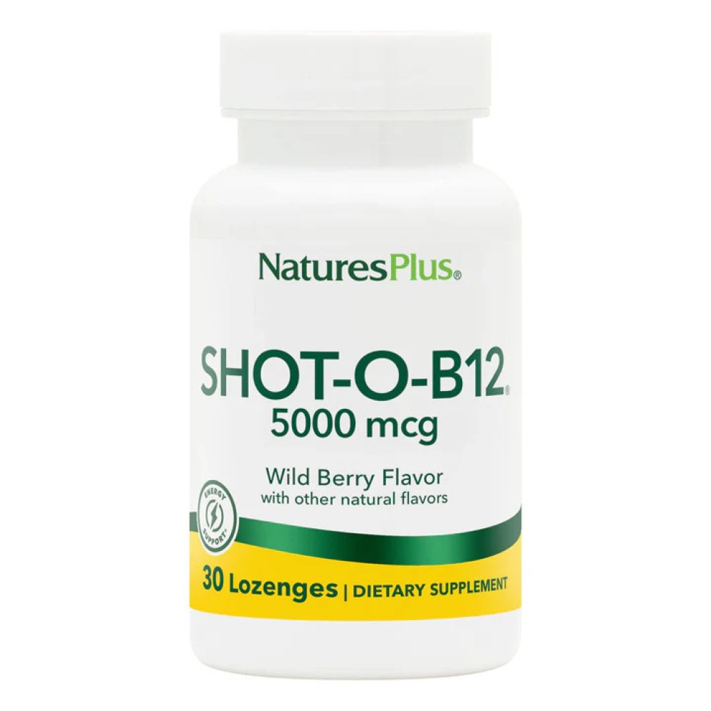 NaturesPlus Shot-O-B12 5000mcg Lozenges 30's