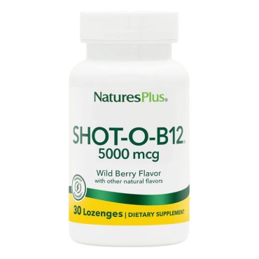 NaturesPlus Shot-O-B12 5000mcg Lozenges 30's
