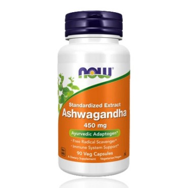 NOW Ashwagandha Extract 450mg Vcaps 90`s