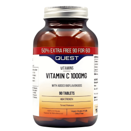 Quest Vitamin C 1000mg With Bioflavanoids Bonus Pack (90 tablets for the price of 60)