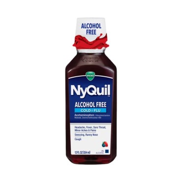 NyQuil Alcohol Free Cough,Cold & Flu Night Time Relief Liquid 354ml