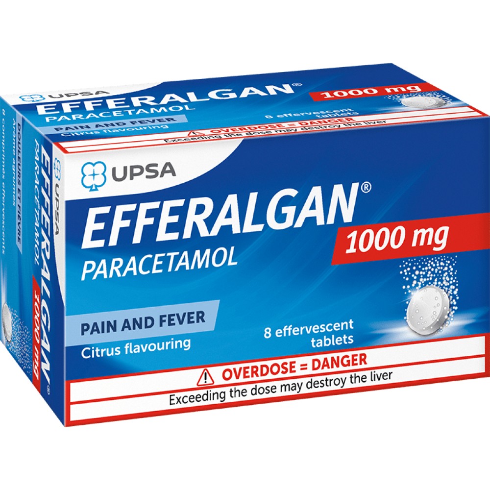 Efferalgan 1g Tablets 8's
