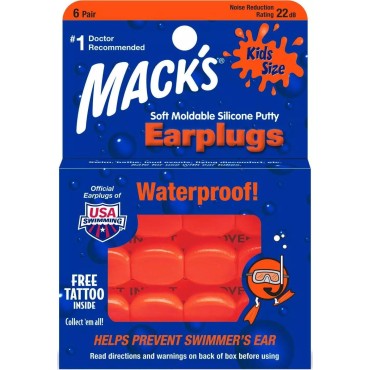 Mack's Kis Silicone Soft Ear Plugs 6 Pairs