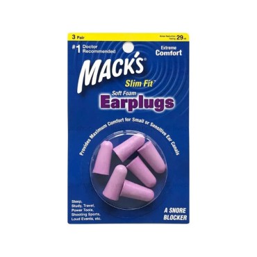 Mack's Slim Soft Foam Ear Plugs 3 Pairs