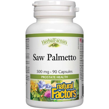 Natural Factors Saw Palmetto 500mg Capsules 90's