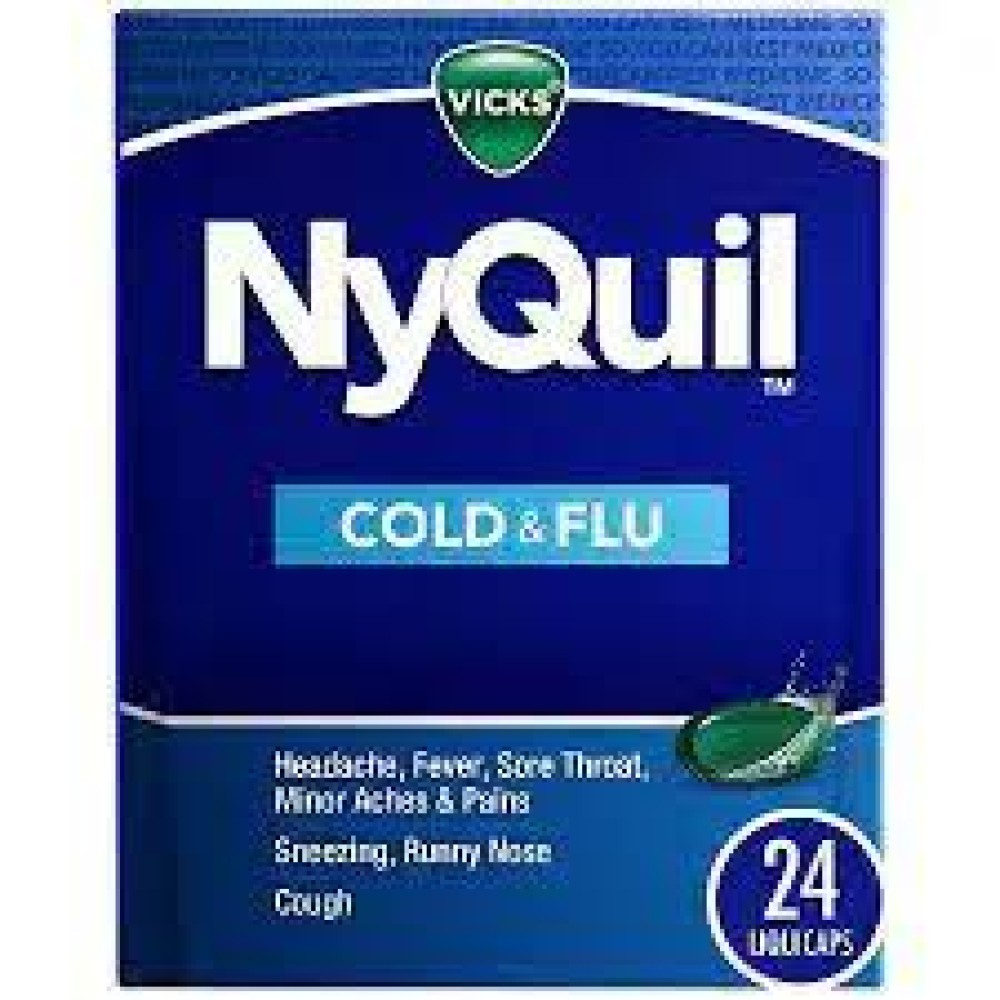 NyQuil cold & flu liquid Liquicaps 24's