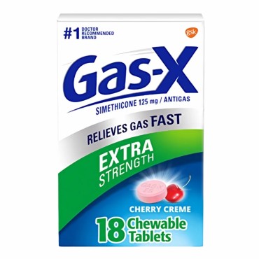 Gas-X Simethicone 125mg Extra Strength Chewable Tablets 18’s
