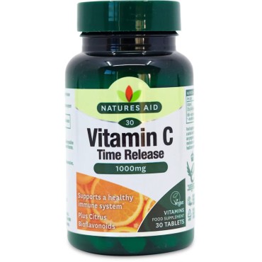 Nature's Aid Vitamin C 1000mg Time Release (With Citrus Bioflavonoids) 30's