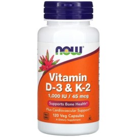 Now Vitamin D3 & K2 120 VCaps