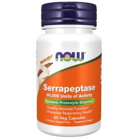 NOW Serrapeptase 60,000 Units Vcaps 60's                                      