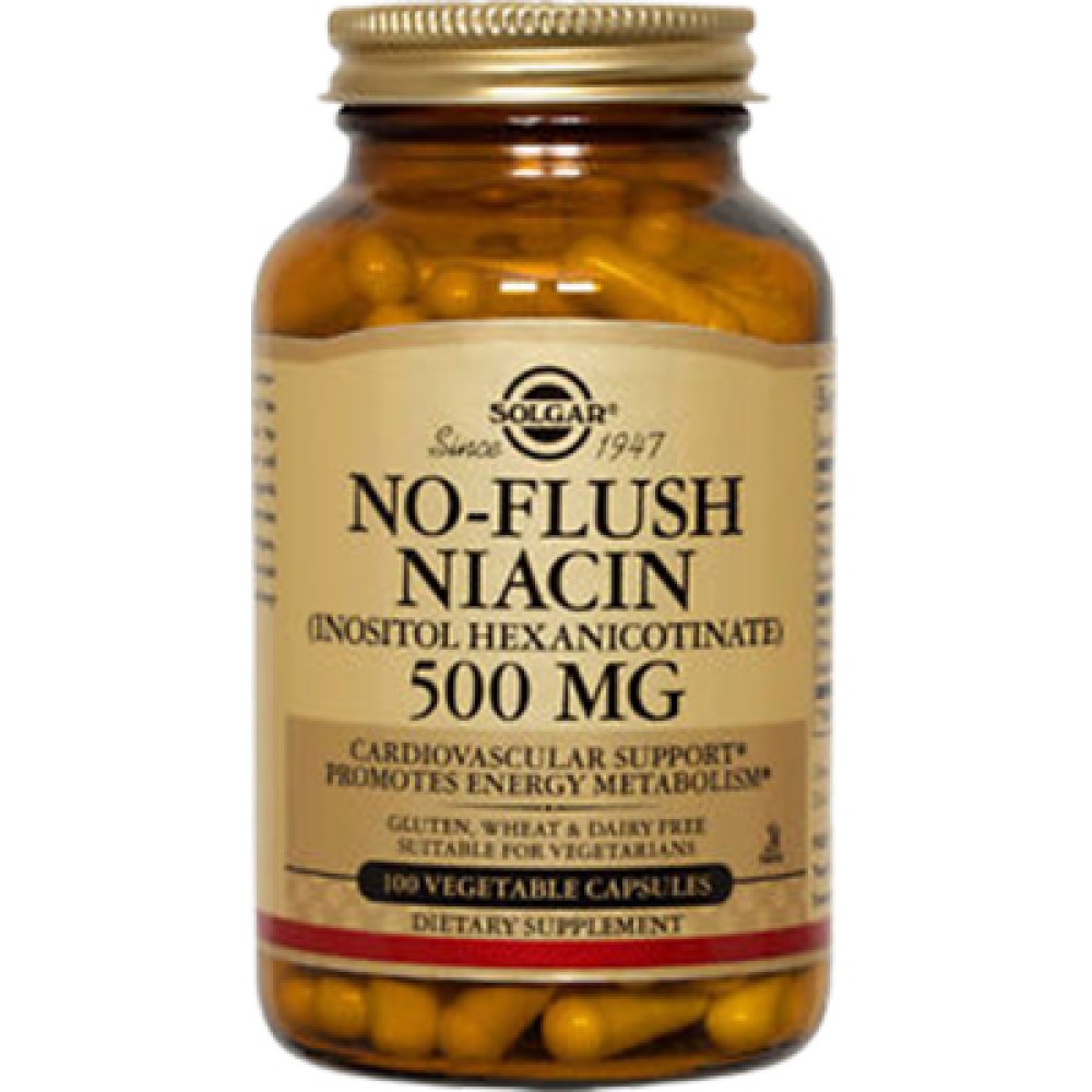 Solgar No Flush Niacin (Vitamin B3) 500mg 100's